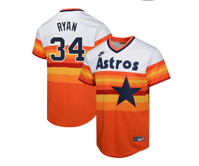 Youth 2025 Houston Astros #34 Ryan orange Nike MLB Jersey